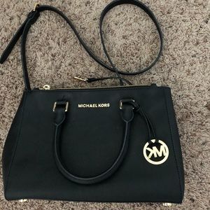 Michael Kohrs Black Satchel Handbag
